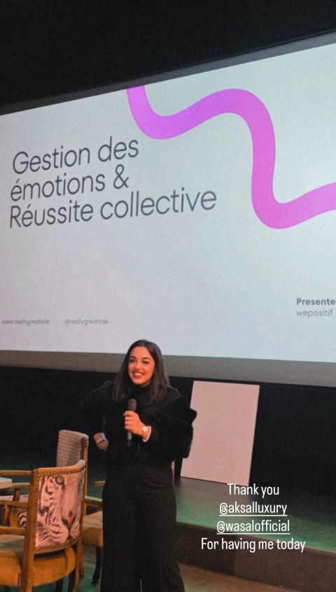 Zineb Boubiya en intervention pour Aksal Luxury
